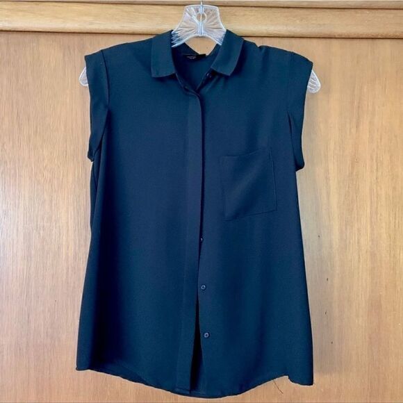 Black cap sleeve blouse   - Picture 1 of 4